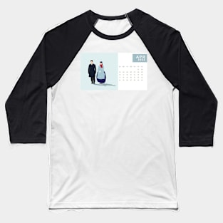 Calendar 2022 April with Korean Dramas Baseball T-Shirt